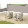 Monarch Specialties Ottoman, Pouf, Footrest, Foot Stool, Set Of 2, Juvenile, Fabric, Beige, Transitional I 8162